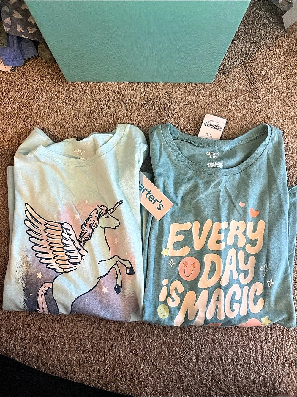 Carter's Girls 14/14A Long Sleeve Tees Set Blue